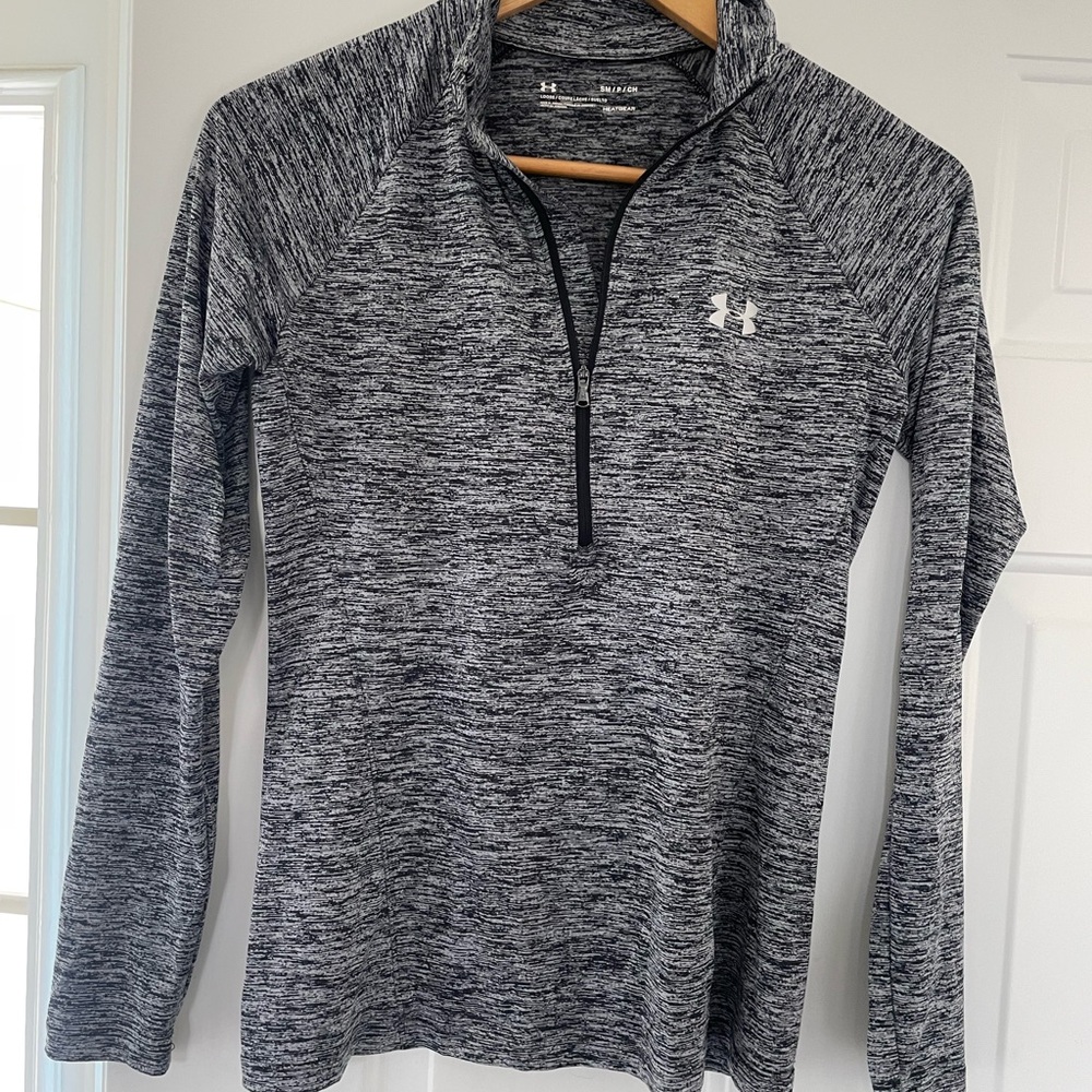 Under Armour Black and White Quarter-Zip Pullover
